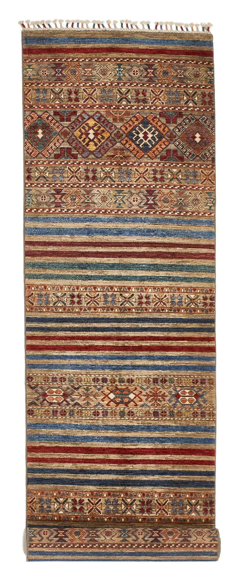 3x10 Gray and Multicolor Tribal Runner