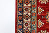 Vintage Handmade 3x9 Red and Ivory Anatolian Caucasian Tribal Distressed Area Runner