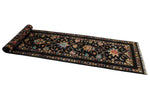 3x10 Multicolor and Black Turkish Tribal Runner