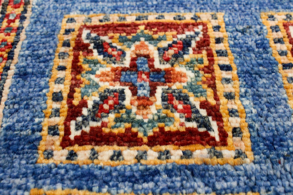 3x9 Blue and Red Anatolian Traditional Runner