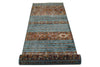 3x10 Blue and Multicolor Tribal Runner