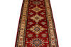 Vintage Handmade 3x10 Red and Ivory Anatolian Caucasian Tribal Distressed Area Runner
