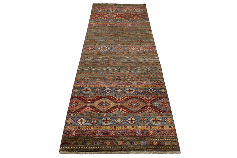 3x10 Brown and Multicolor Tribal Runner