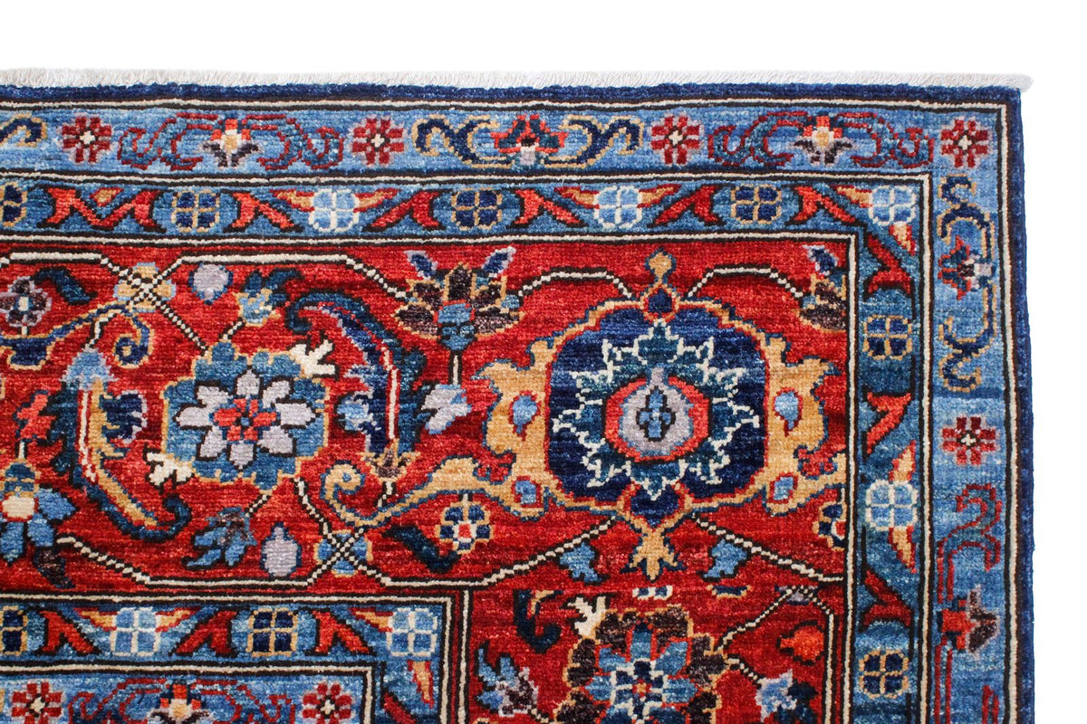 9x12 Blue and Rust Anatolian Traditional Rug
