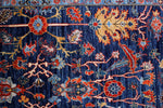 9x12 Blue and Rust Anatolian Traditional Rug