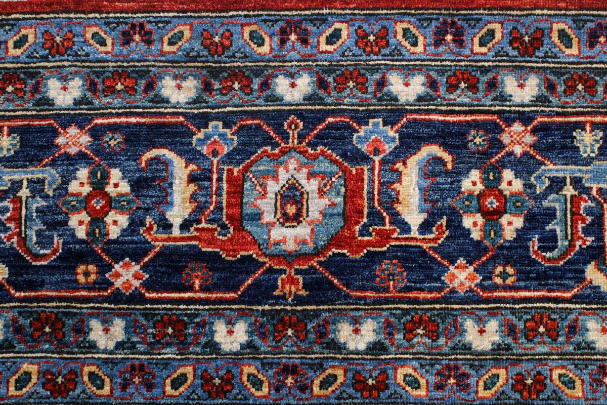 9x12 Red and Navy Anatolian Traditional Rug