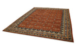 9x12 Red and Navy Traditional Rug