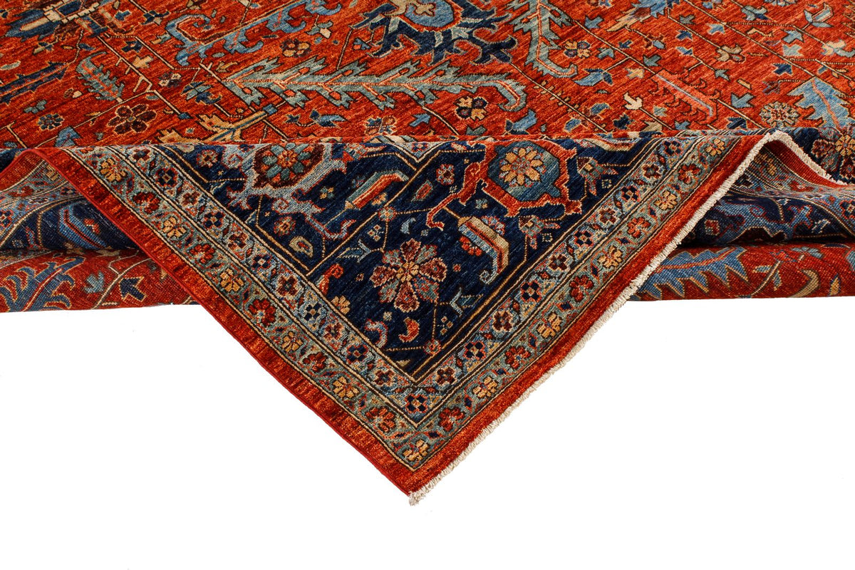 10x14 Red and Navy Anatolian Traditional Rug