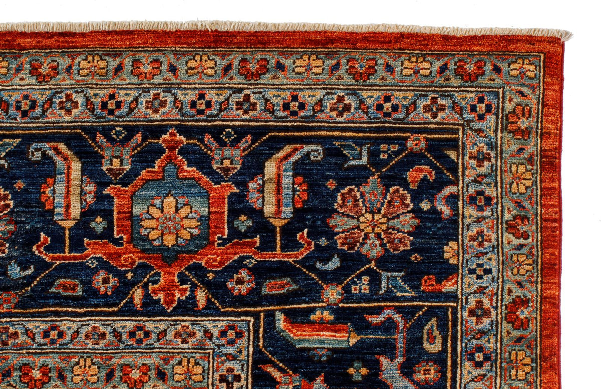 10x14 Red and Navy Anatolian Traditional Rug