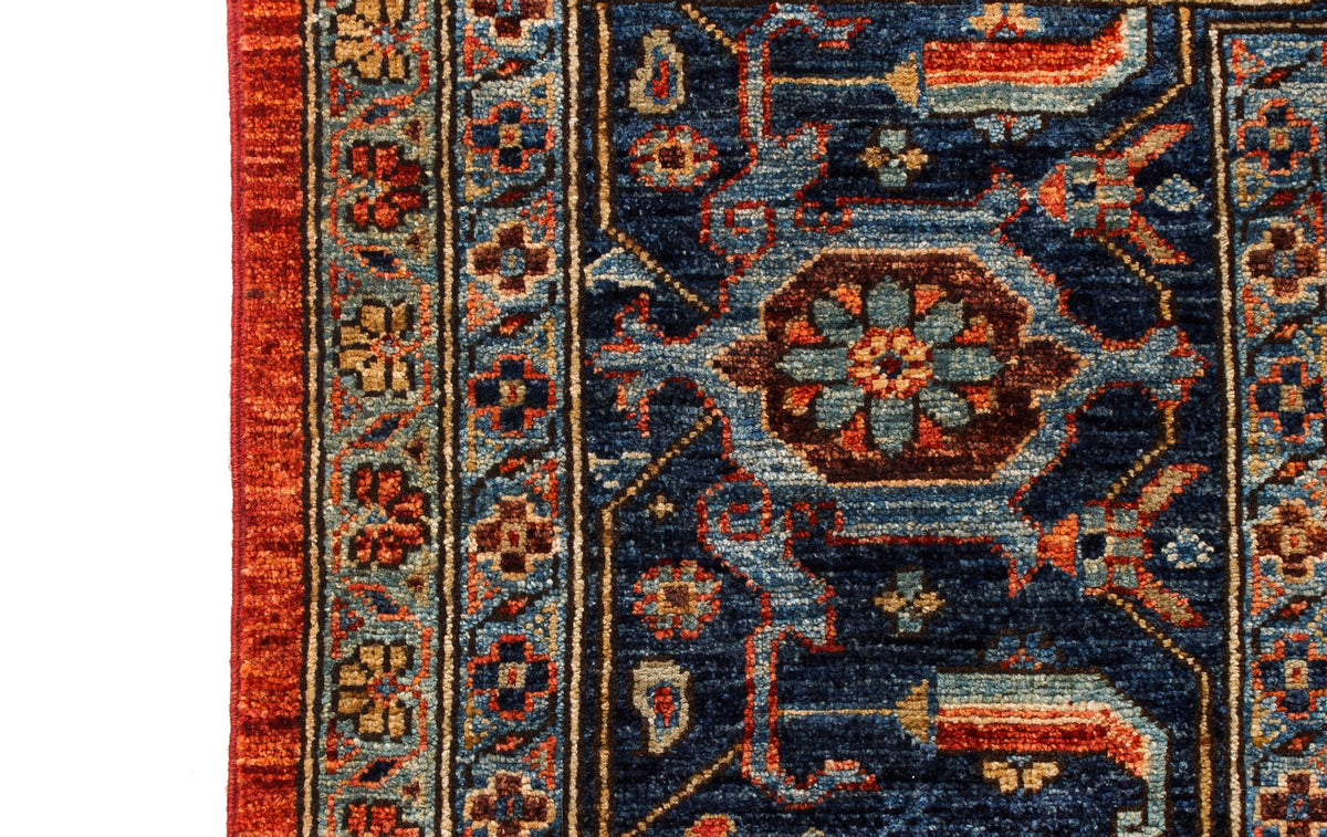 10x14 Red and Navy Anatolian Traditional Rug