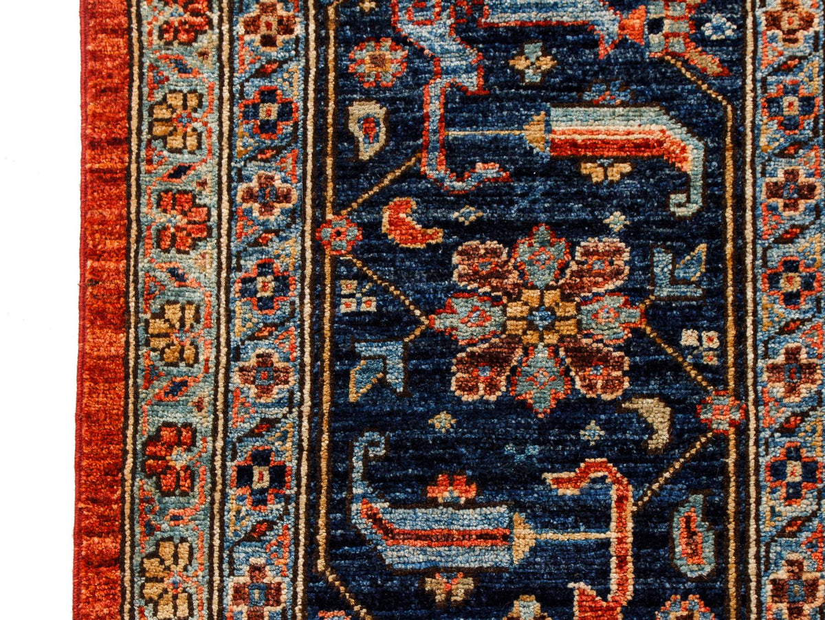 10x14 Red and Navy Anatolian Traditional Rug