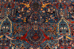 10x14 Blue and Rust Anatolian Traditional Rug