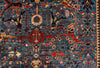 10x14 Blue and Rust Anatolian Traditional Rug