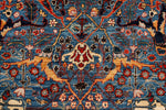 10x14 Blue and Rust Anatolian Traditional Rug