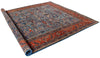 10x14 Blue and Rust Anatolian Traditional Rug