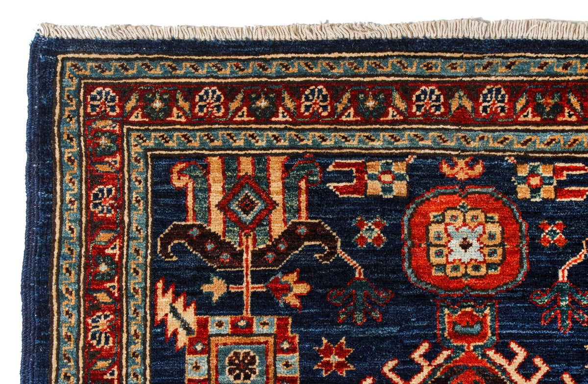 3x14 Navy and Red Traditional Runner