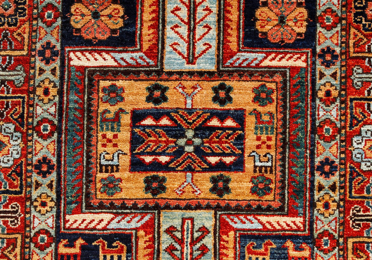 3x15 Navy and Red Traditional Runner