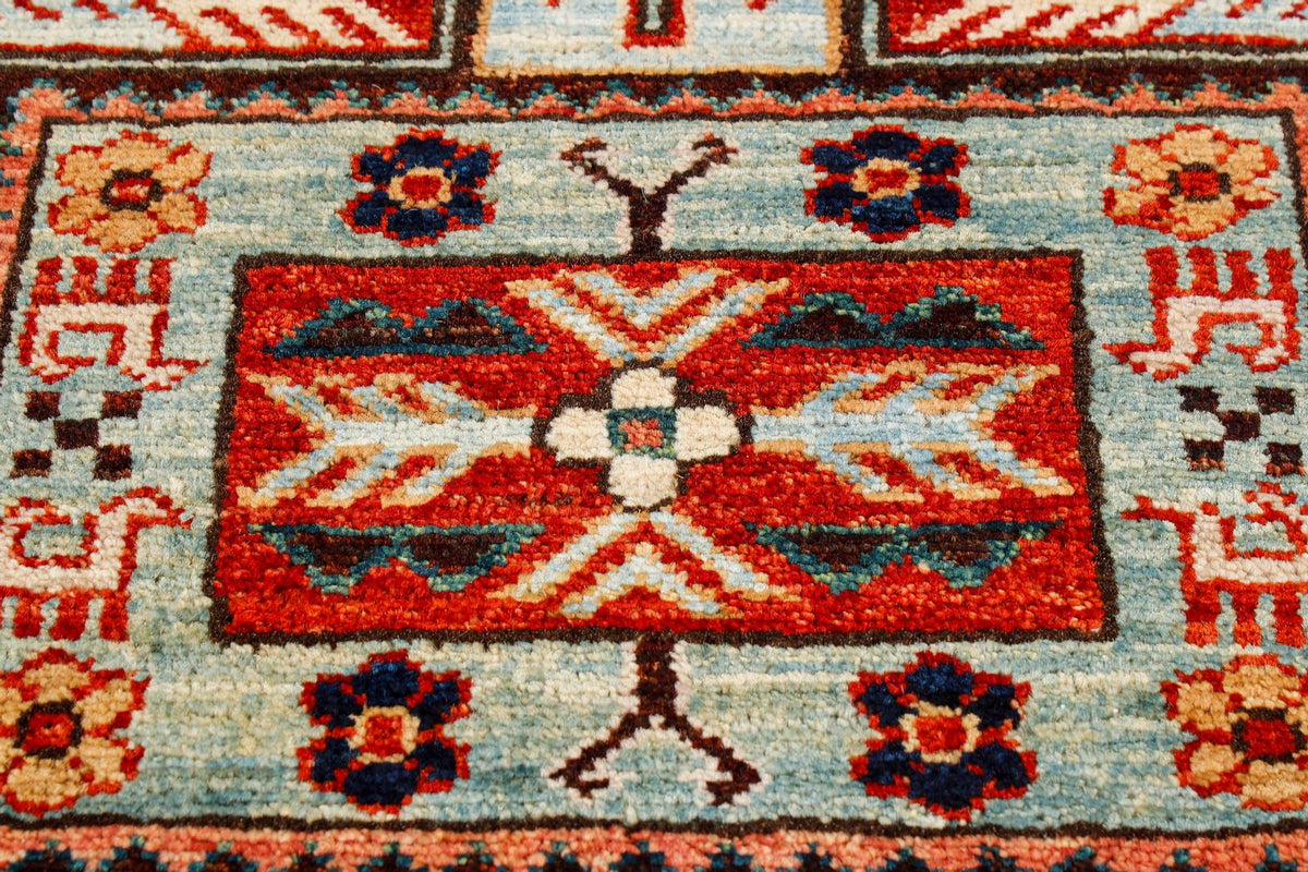 3x15 Navy and Red Traditional Runner