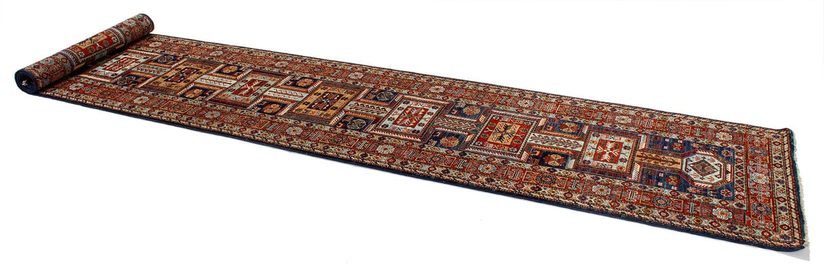 3x15 Navy and Red Traditional Runner