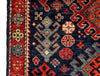 Vintage Handmade 3x8 Blue and Multicolor Anatolian Turkish Tribal Distressed Area Runner