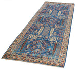 3x10 Blue and Multicolor Traditional Runner
