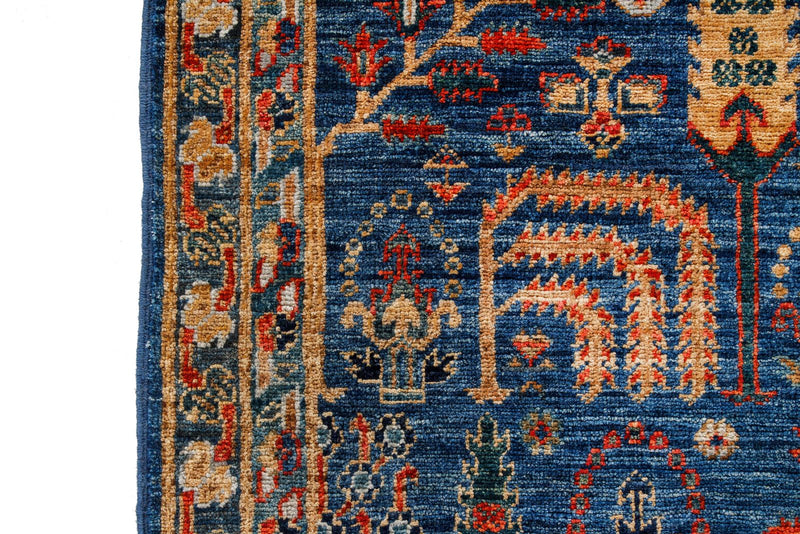 3x10 Blue and Multicolor Traditional Runner