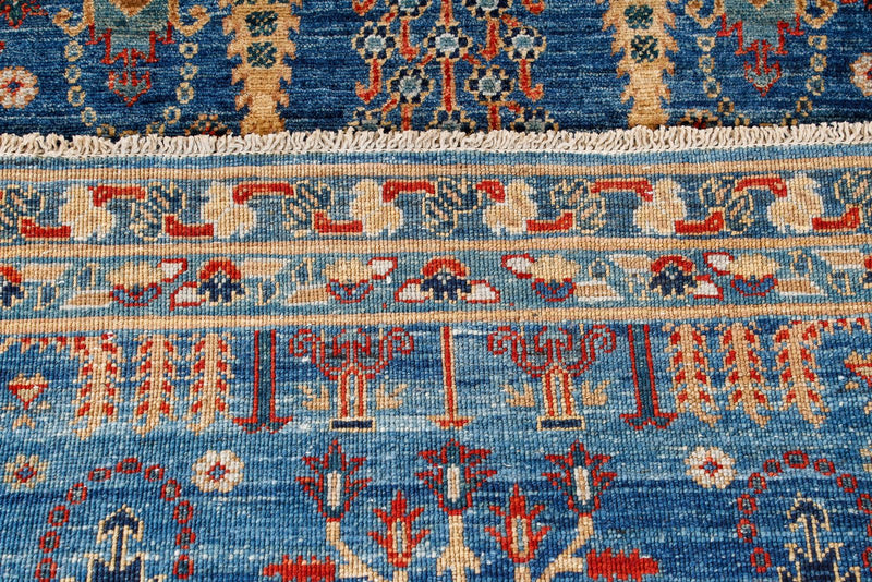 3x10 Blue and Multicolor Traditional Runner