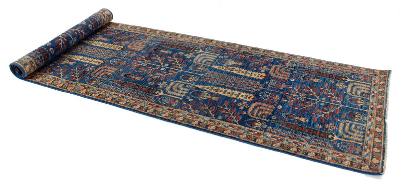 3x10 Blue and Multicolor Traditional Runner