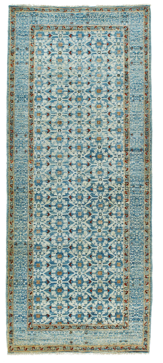 3x8 Blue and Multicolor Traditional Runner