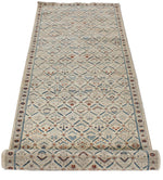 3x8 Ivory and Multicolor Traditional Runner