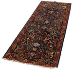 2x7 Navy and Red Anatolian Traditional Runner