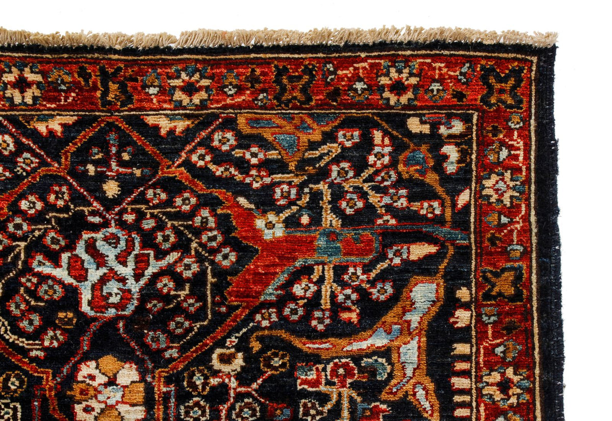 2x7 Navy and Red Anatolian Traditional Runner