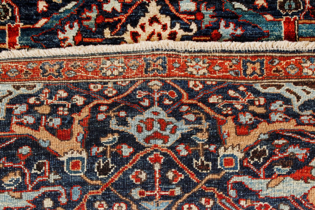 2x7 Navy and Red Anatolian Traditional Runner