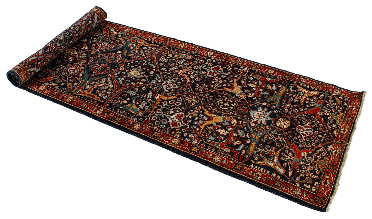 2x7 Navy and Red Anatolian Traditional Runner