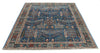 5x8 Light Blue and Green Traditional Rug