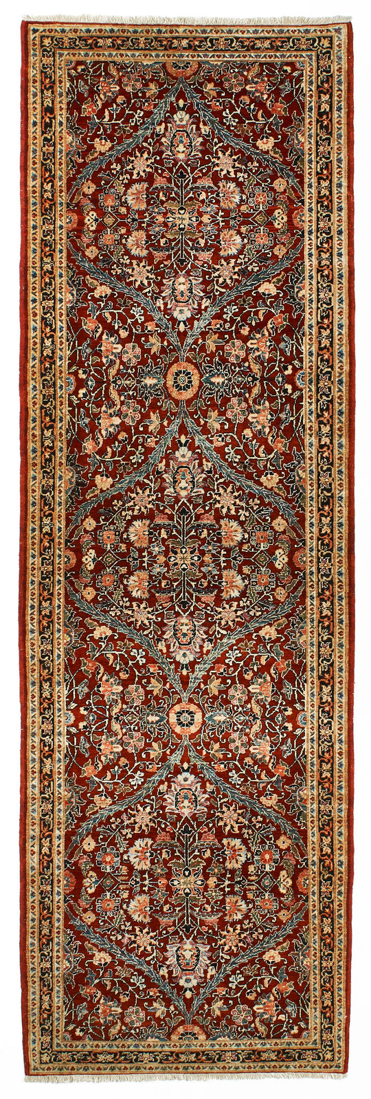 3x10 Red and Navy Anatolian Traditional Runner