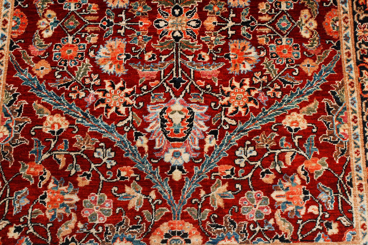 3x10 Red and Navy Anatolian Traditional Runner