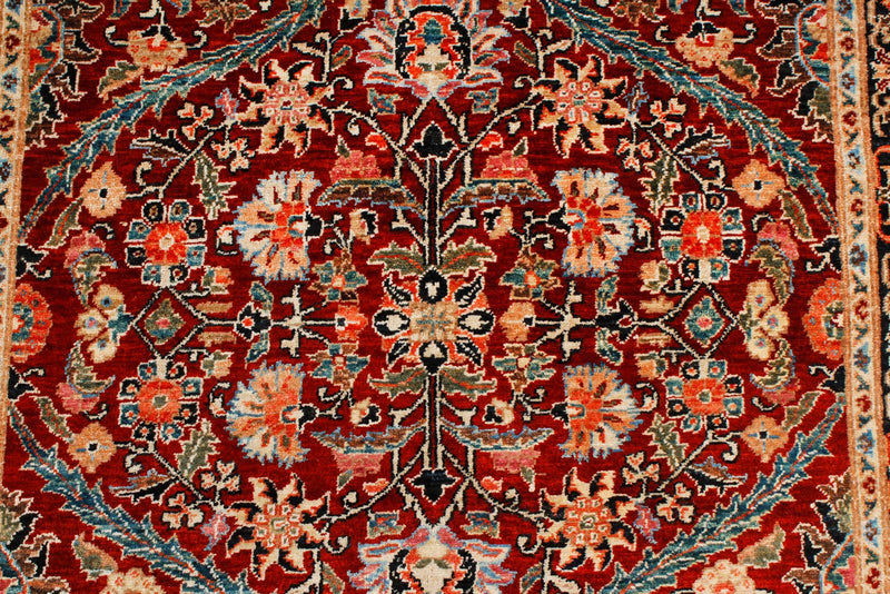 3x10 Red and Navy Anatolian Traditional Runner