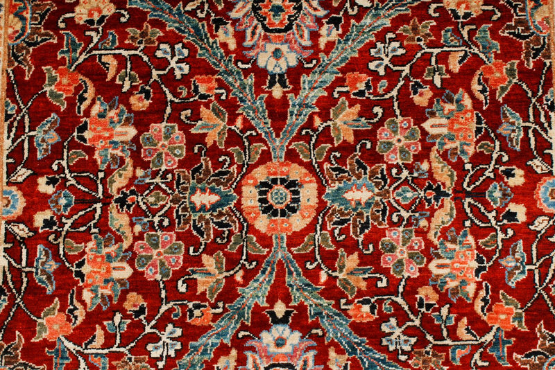 3x10 Red and Navy Anatolian Traditional Runner