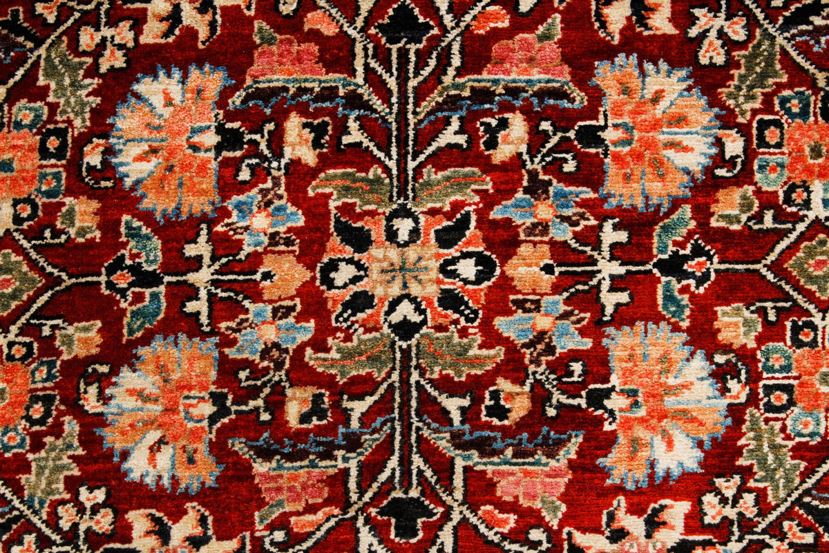 3x10 Red and Navy Anatolian Traditional Runner