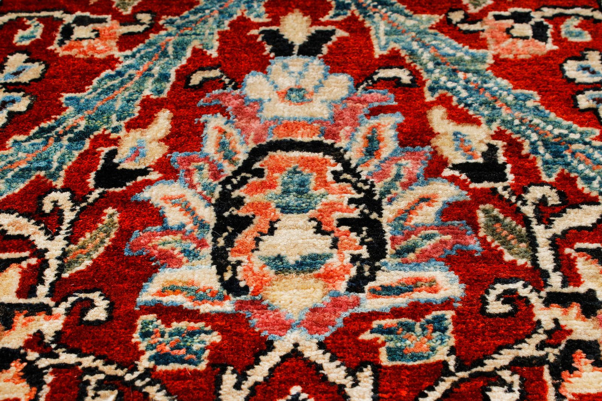 3x10 Red and Navy Anatolian Traditional Runner