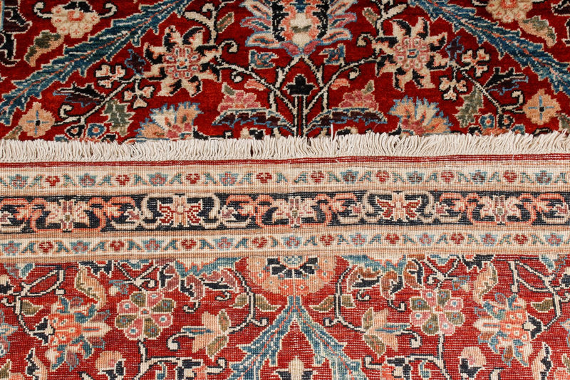 3x10 Red and Navy Anatolian Traditional Runner