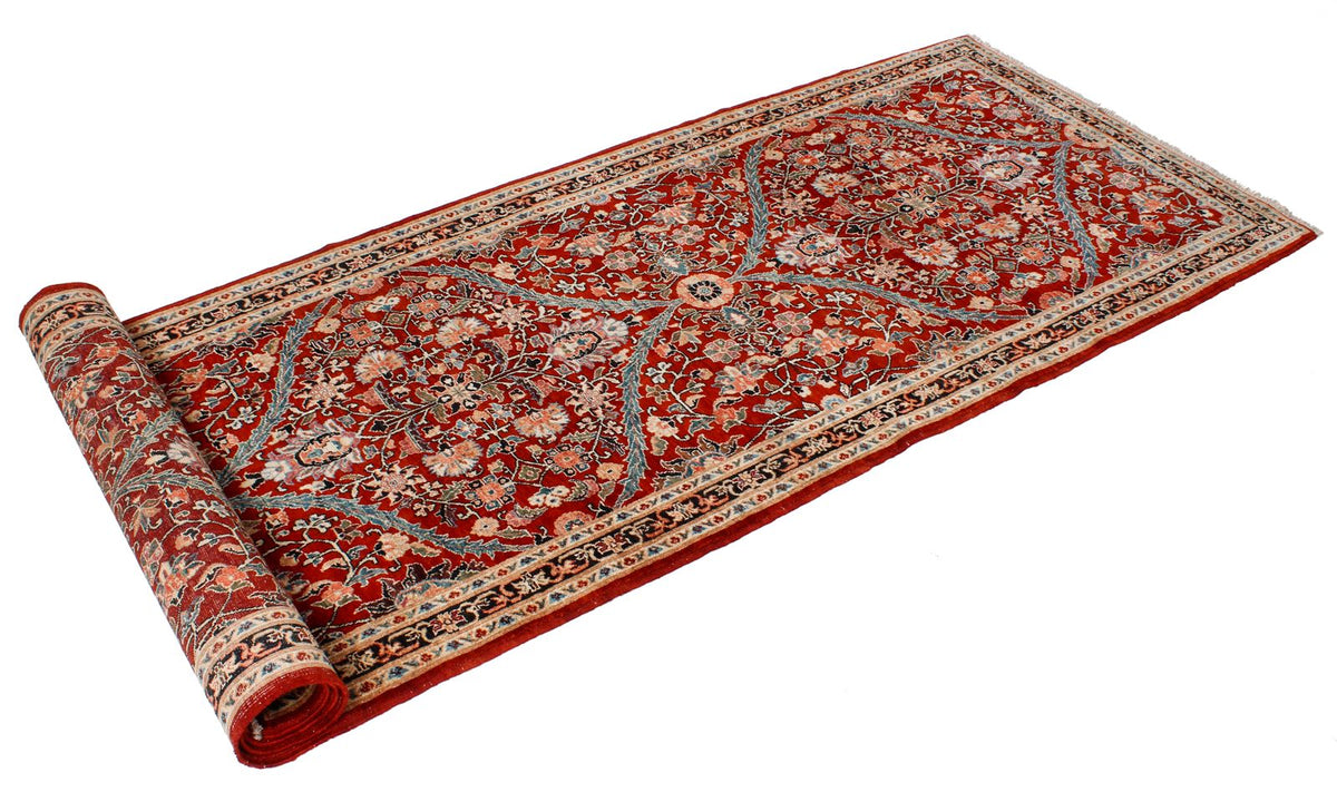 3x10 Red and Navy Anatolian Traditional Runner
