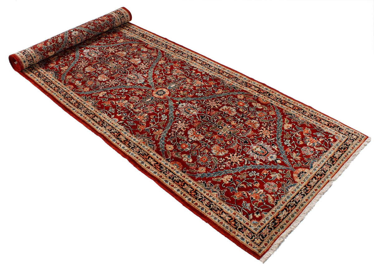 3x10 Red and Navy Anatolian Traditional Runner