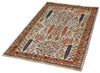 3x5 Blue and Navy Traditional Rug