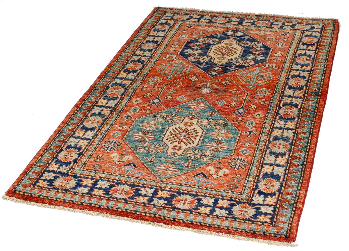 3x5 Red and Navy Traditional Rug