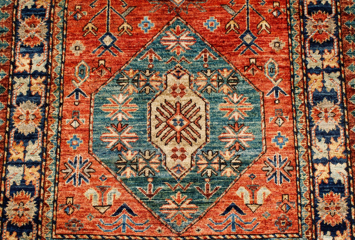 3x5 Red and Navy Traditional Rug