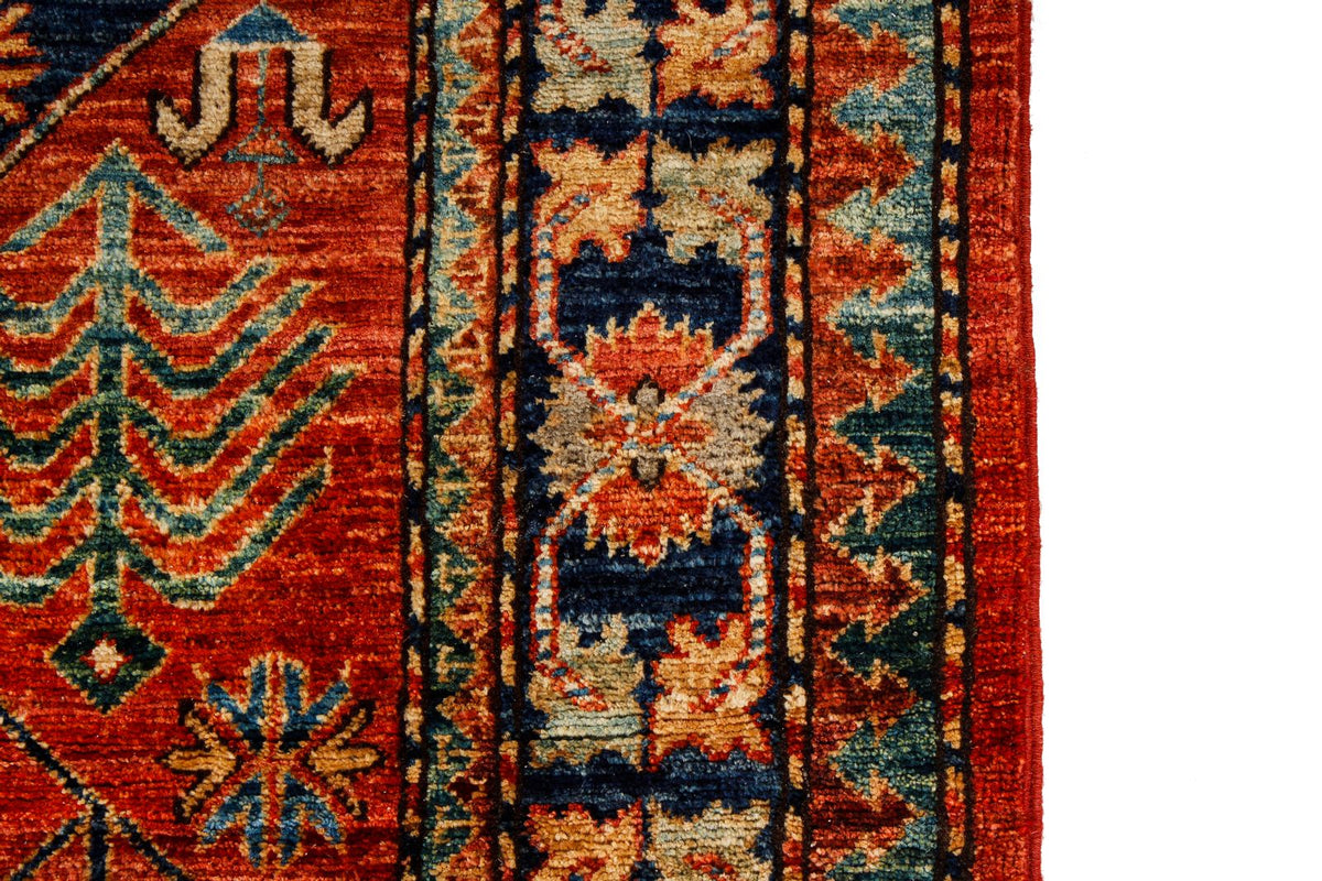 3x5 Red and Navy Traditional Rug