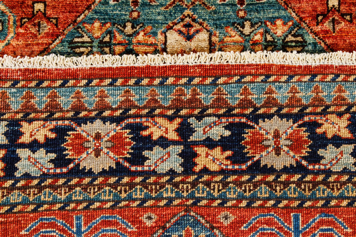 3x5 Red and Navy Traditional Rug