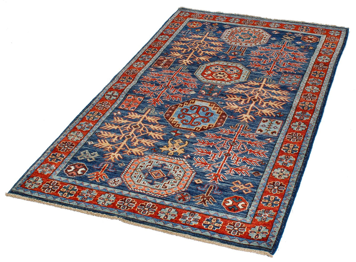 3x5 Navy and Red Traditional Rug